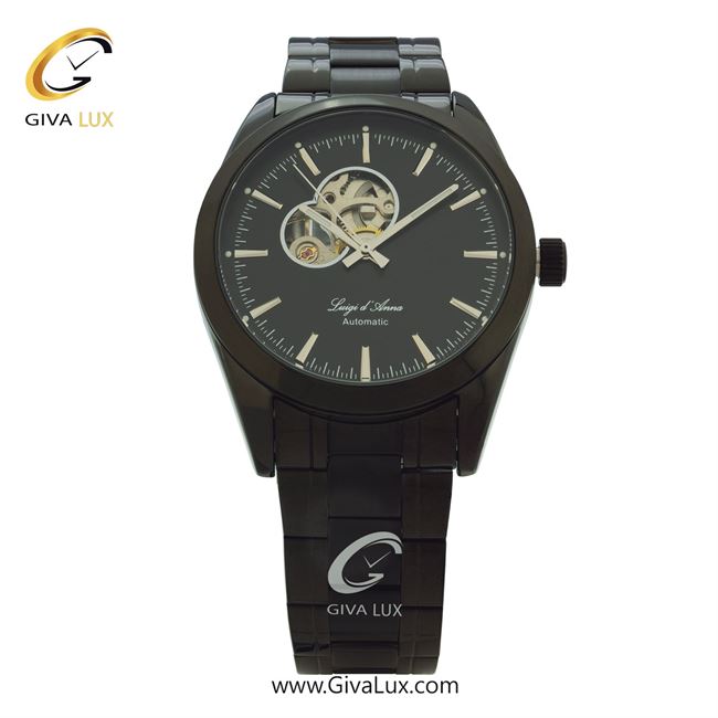 ساعت مچی اورجینال مردانه LdA | لوئیجی د آنا | Luigi d'Ana مشکی | مشکی| مشکی| کد رفرنس 2442